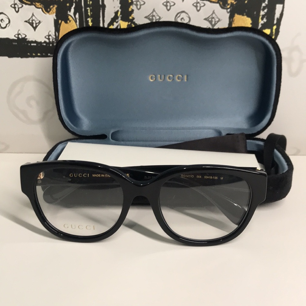 New Authentic Gucci Black Oversized Glasses GG1411O 004 - Picture 14 of 14